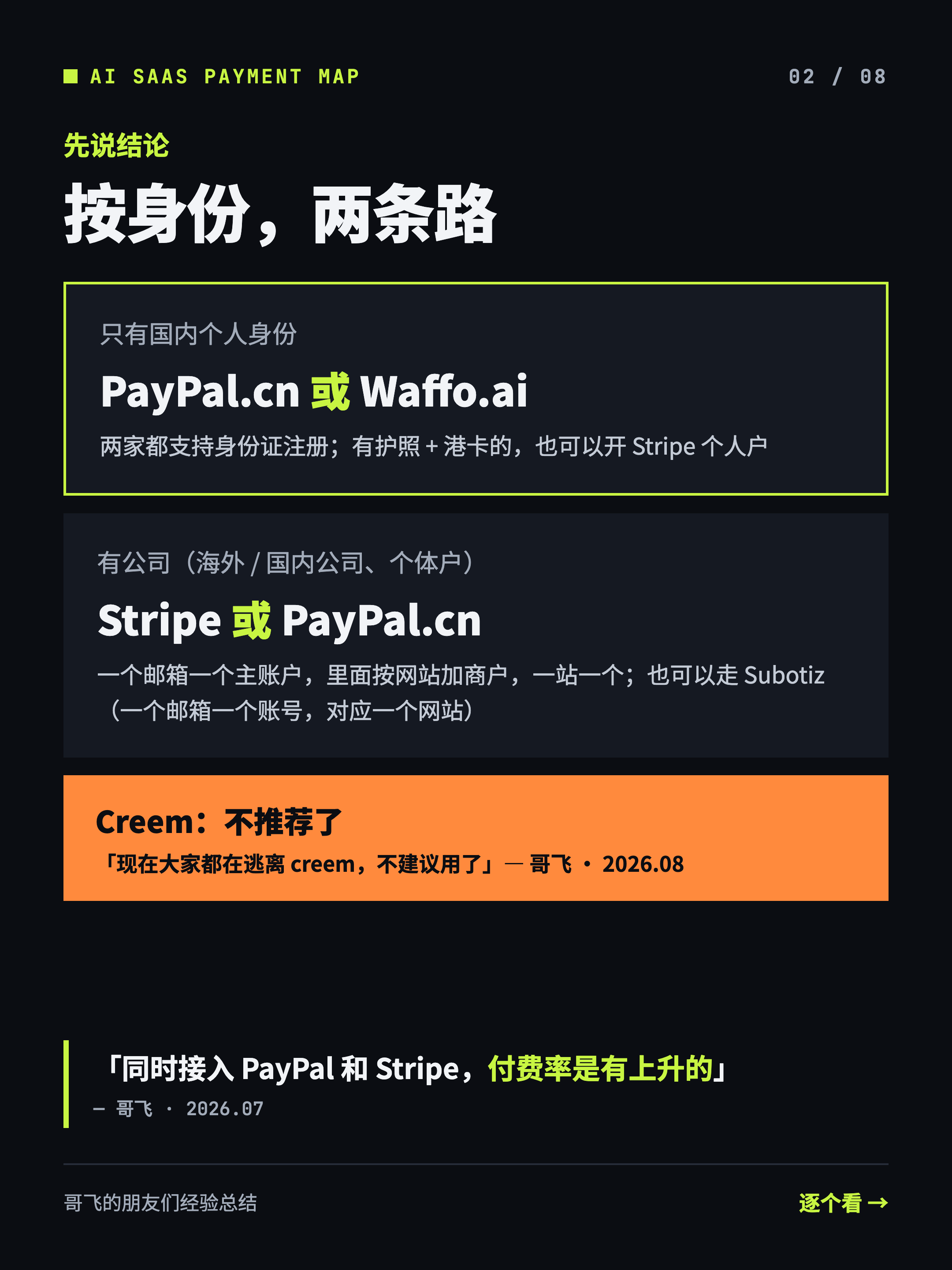 支付收单平台对比图 2